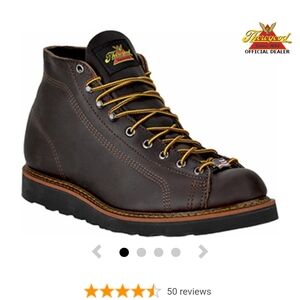 Men’s Dark Brown Leather Work Boot